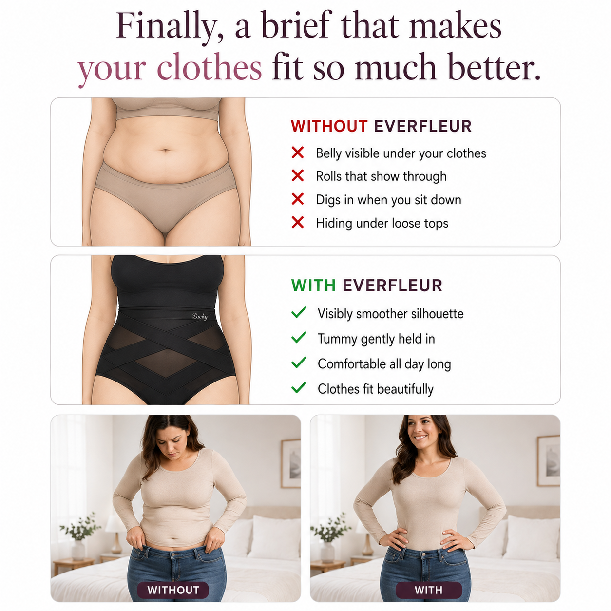High-Waisted Shaping Brief - Seamless Tummy Control