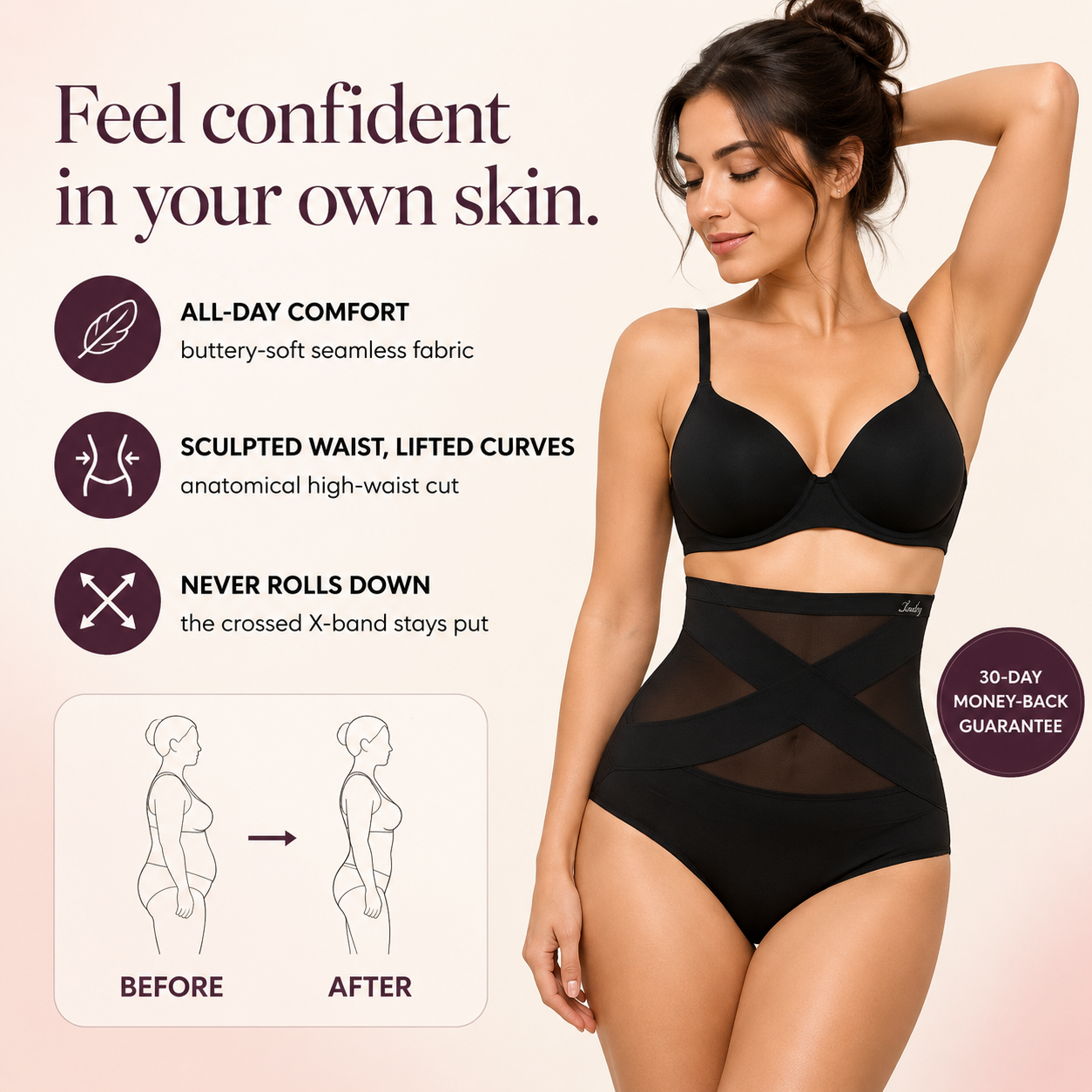 High-Waisted Shaping Brief - Seamless Tummy Control